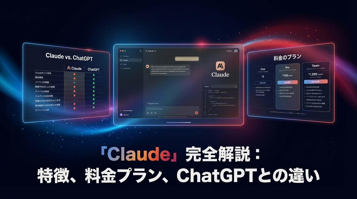 「Claude」完全解説：特徴、料金プラン、ChatGPTとの違い